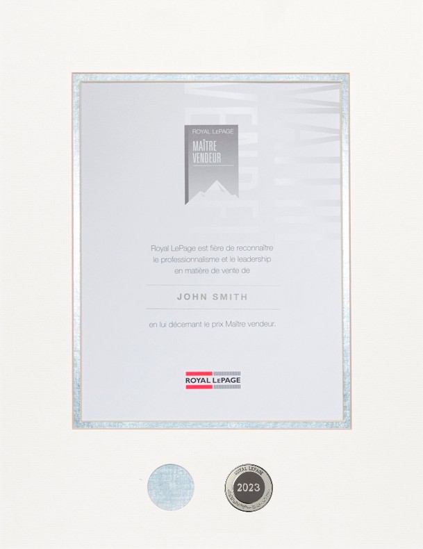 Mise a jour d'Prix Maître vendeur MC de Royal LePage MD Mise a jour d'Prix Maître vendeur MC de Royal LePage MD